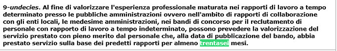 VALORIZZAZIONE PRECARI NEI CONCORSI art 4 co 9-undecies d.l. 25-2025 come modificato in sede di conversione