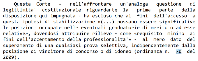 punto chiave della sent c.cost 303-2010