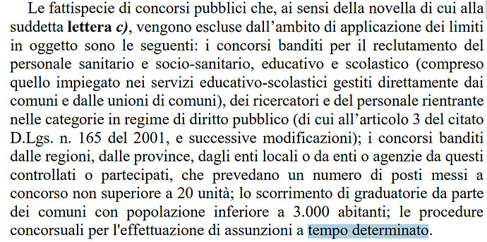 LAVORI PARLAMENTARI L.112-23 SU TAGLIA IDONEI ESCLUSA DA CONCORSI A TD