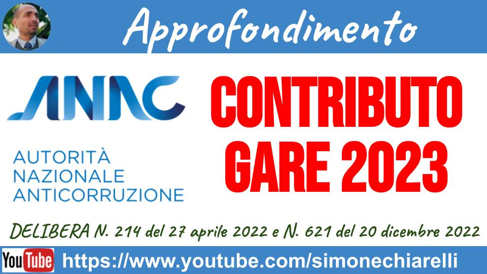 Il contributo ad ANAC (anno 2023) per lo svolgimento delle gare