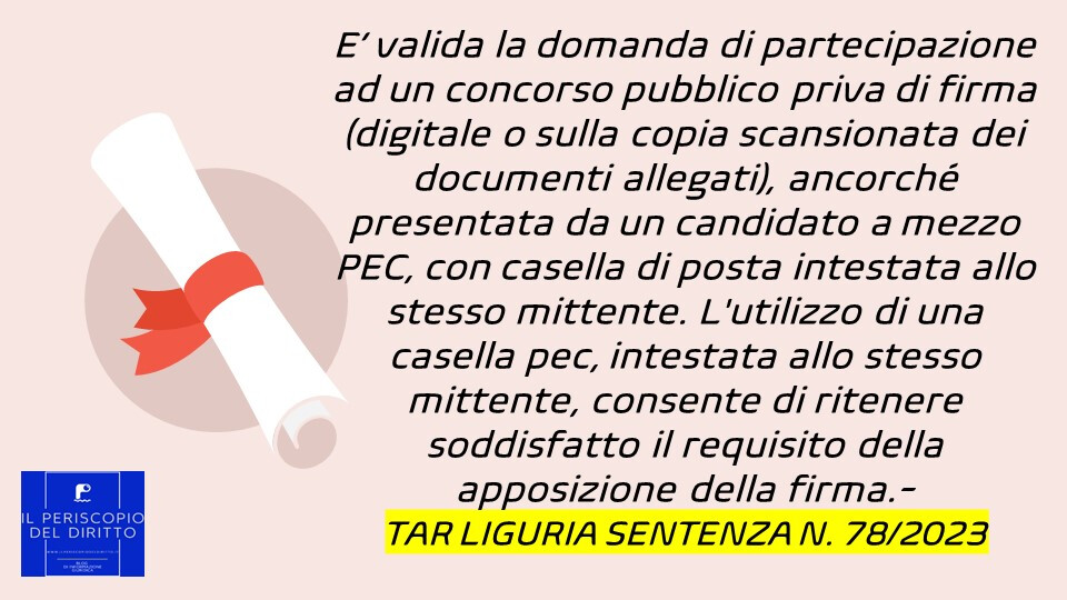 E Valida La Domanda Di Partecipazione Al Concorso Scansionata Ed